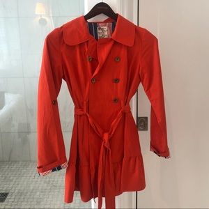 Orange/Coral Light Pea Coat